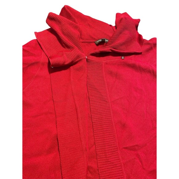Adrienne Vittadini Cardigan Sweater Womens 3X Rayon/ Nylon Red Short Sleeve‎ - Picture 5 of 7
